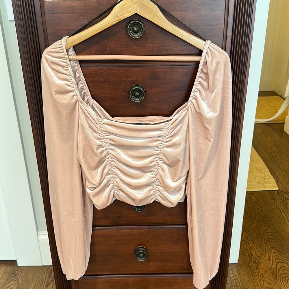 Pink Velvet Long Sleeve- Size L
